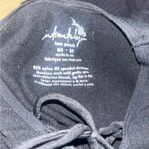 NEW Free People Intimately Layring Lace Up Top in Black - Picture 5 of 5